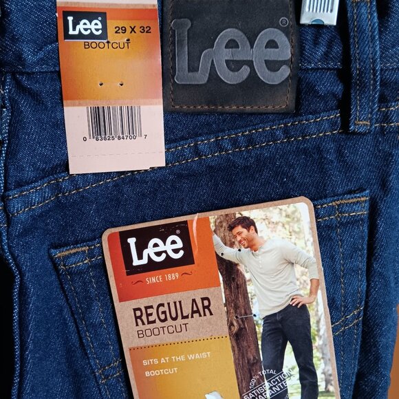 Vintage Mens Bootcut Jeans 29x32 NWT LEE REGULAR PEPPER PREWASH DENIM Y2K USA - Picture 5 of 5